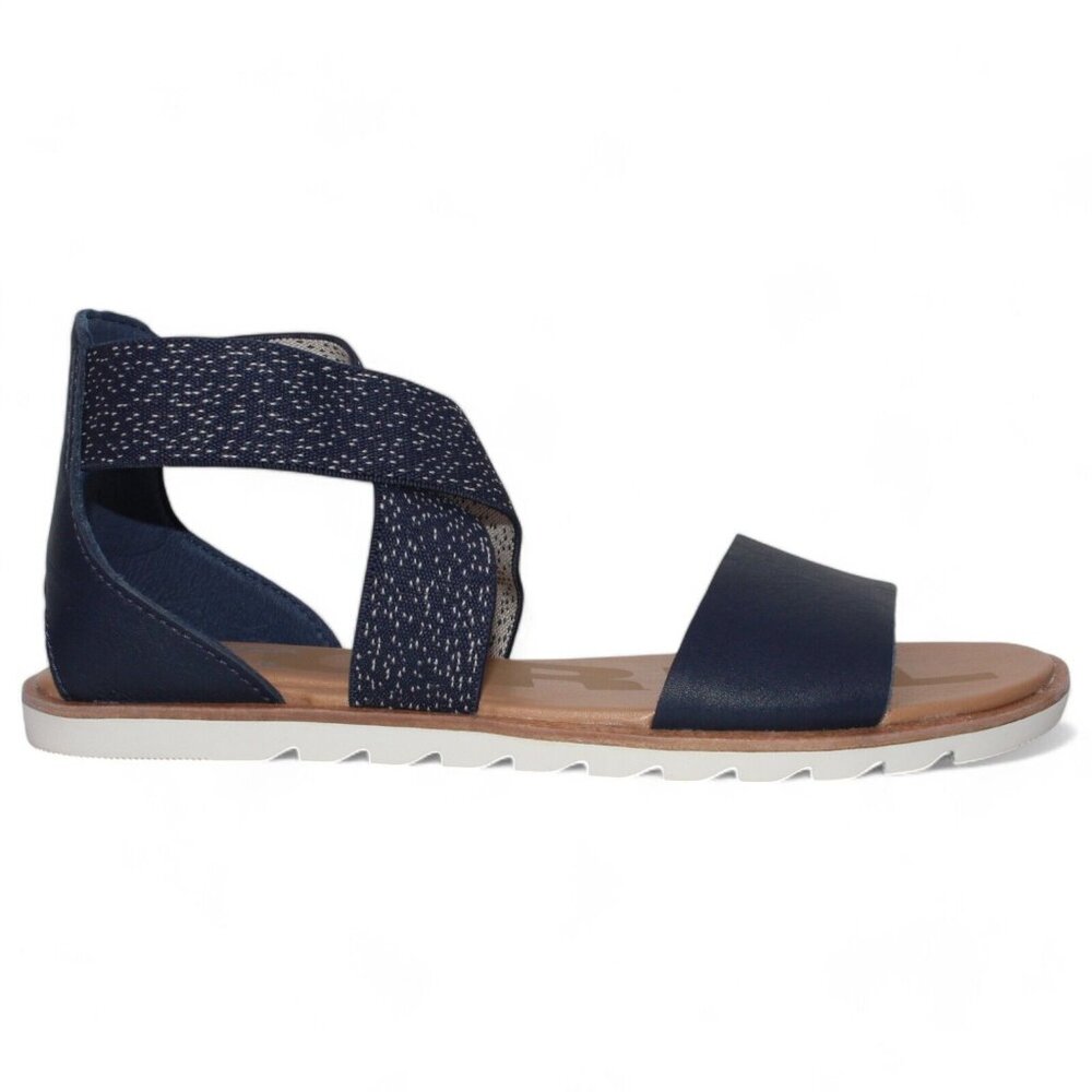 SOREL Women's Ella II Leather Sandals, Nocturnal Blue Multiple Size US 6.5 NEW - Picture 3 of 12